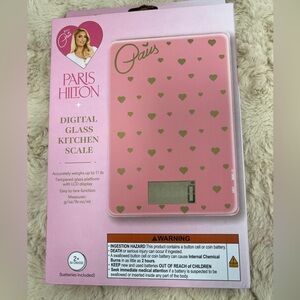 Paris Hilton Pink Digital Glass Kitchen Scale